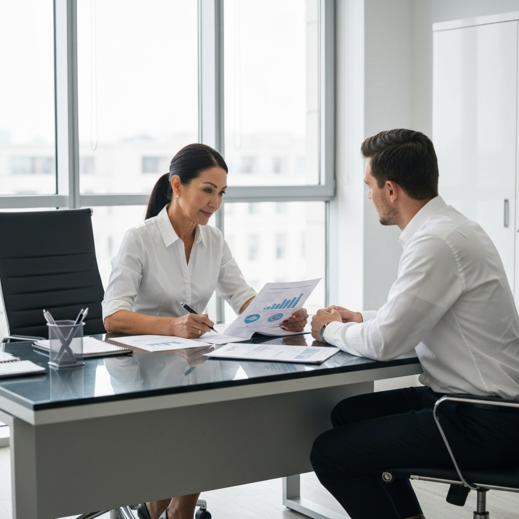Professional financial consultation meeting